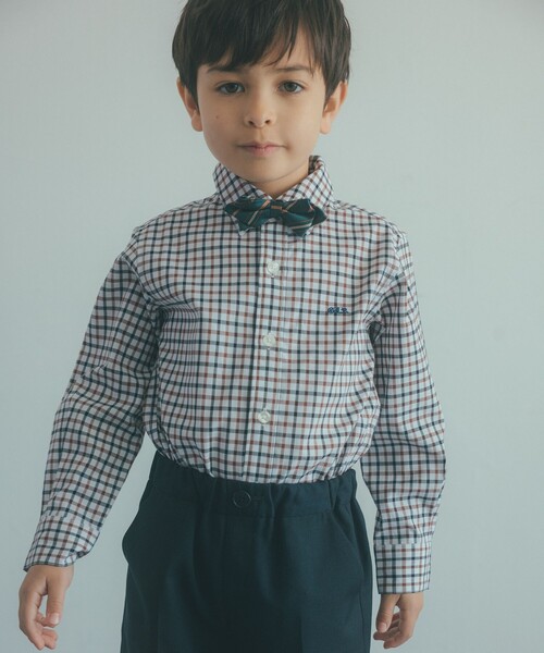 チェックシャツ / キッズ 110cm-130cm（シャツ/ブラウス）｜green
