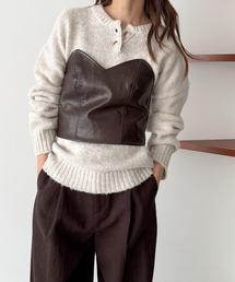 CANAL JEAN | diggity　合皮ビスチェ(ベスト)