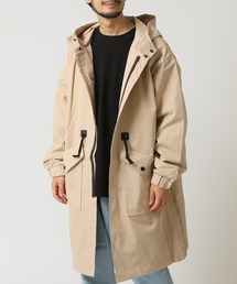 ARCADE（アーケード）の「春 コート モッズコート/ミリタリー フードロングコート ドロスト（ミリタリージャケット）」