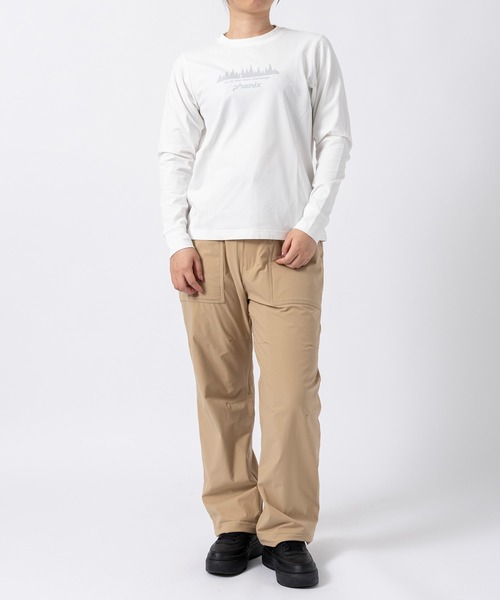 phenix outdoor(フェニックスアウトドア)の「phenix outdoor(フェニックスアウトドア)フロントロゴ ベーシック ロングスリーブTシャツ(Tシャツ/カットソー・レディース・オフホワイト/ライラック/ブラウン・S/M/L/XL)」の13枚目の写真