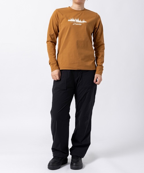 phenix outdoor(フェニックスアウトドア)の「phenix outdoor(フェニックスアウトドア)フロントロゴ ベーシック ロングスリーブTシャツ(Tシャツ/カットソー・レディース・オフホワイト/ライラック/ブラウン・S/M/L/XL)」の18枚目の写真