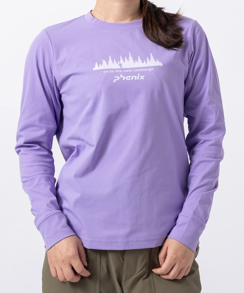 phenix outdoor(フェニックスアウトドア)の「phenix outdoor(フェニックスアウトドア)フロントロゴ ベーシック ロングスリーブTシャツ(Tシャツ/カットソー・レディース・オフホワイト/ライラック/ブラウン・S/M/L/XL)」の21枚目の写真