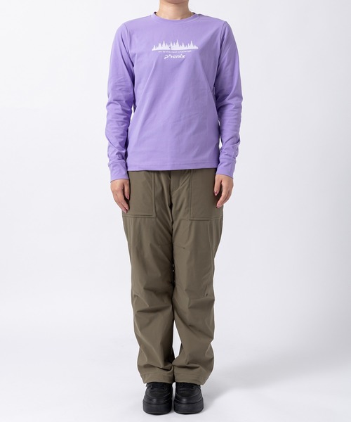 phenix outdoor(フェニックスアウトドア)の「phenix outdoor(フェニックスアウトドア)フロントロゴ ベーシック ロングスリーブTシャツ(Tシャツ/カットソー・レディース・オフホワイト/ライラック/ブラウン・S/M/L/XL)」の22枚目の写真