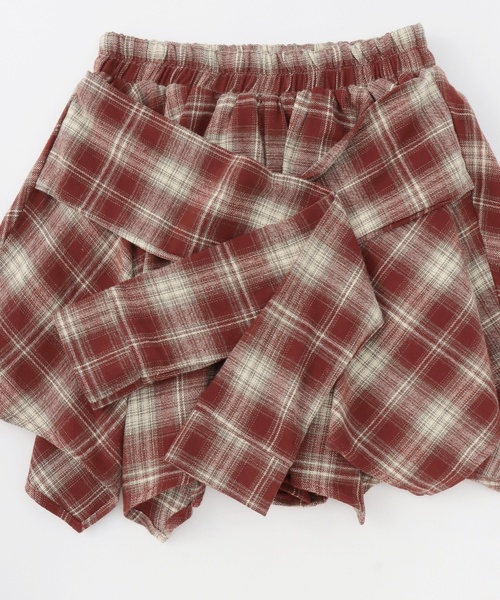LOVETOXIC(ラブトキシック)の「【LTXC】腰巻き風チェックキュロット(その他パンツ・キッズ・レッド/ネイビー/ブラック・130cm/M:150cm/L:160cm/S:140cm)」の7枚目の写真