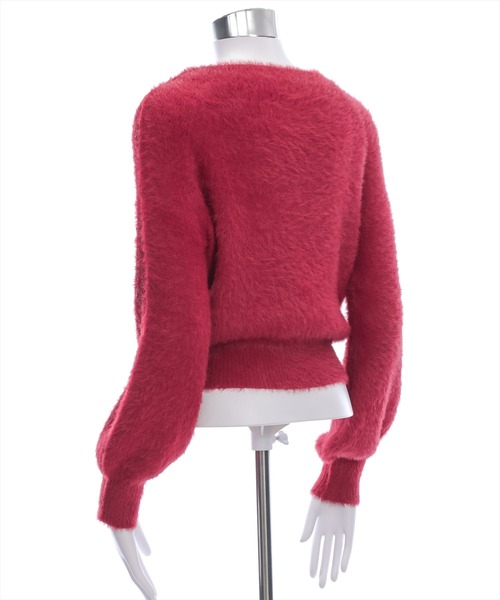 clear（クリア）の「3wayフェザーニットトップス［大人 カジュアル 着回し力抜群］（ニット/セーター・レディース・ブラウン/ライトグレー/ピンク/チャコールグレー/ボルドー/アイボリー・F）」の19枚目の写真