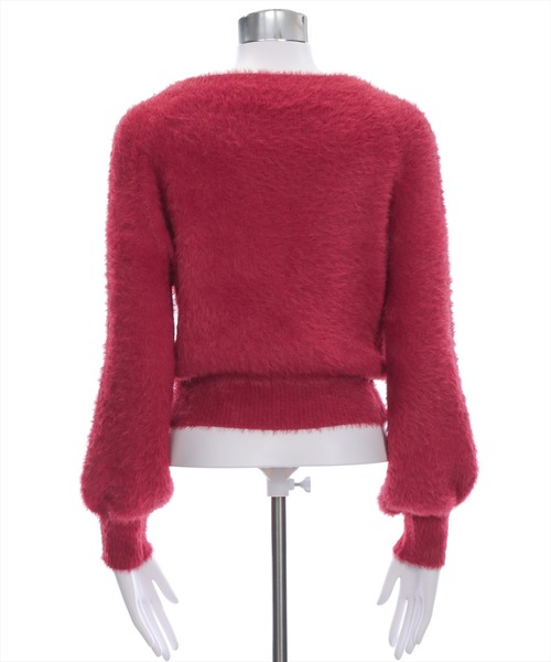 clear（クリア）の「3wayフェザーニットトップス［大人 カジュアル 着回し力抜群］（ニット/セーター・レディース・ブラウン/ライトグレー/ピンク/チャコールグレー/ボルドー/アイボリー・F）」の20枚目の写真