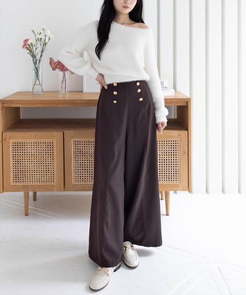 clear（クリア）の「3wayフェザーニットトップス［大人 カジュアル 着回し力抜群］（ニット/セーター・レディース・ブラウン/ライトグレー/ピンク/チャコールグレー/ボルドー/アイボリー・F）」の16枚目の写真