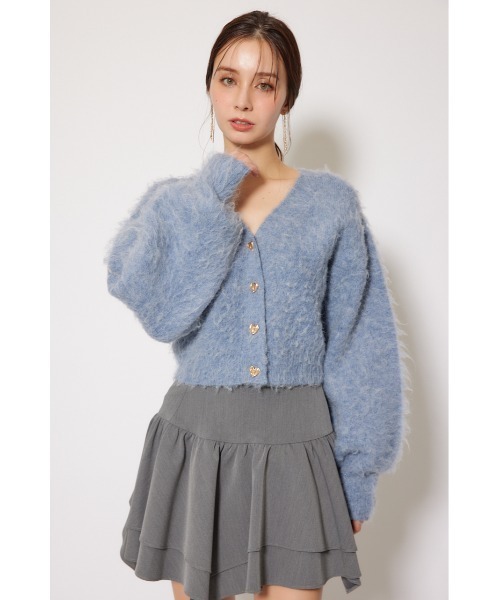 rienda（リエンダ）の「W faceシャギーニットカーディガン 秋服 冬服（カーディガン/ボレロ・レディース・ブルー/ピンク/ライトグレー・FREE）」の16枚目の写真