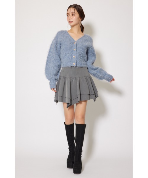rienda（リエンダ）の「W faceシャギーニットカーディガン 秋服 冬服（カーディガン/ボレロ・レディース・ブルー/ピンク/ライトグレー・FREE）」の19枚目の写真