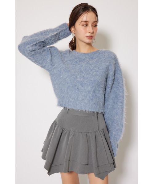 rienda（リエンダ）の「W faceシャギーニットカーディガン 秋服 冬服（カーディガン/ボレロ・レディース・ブルー/ピンク/ライトグレー・FREE）」の21枚目の写真