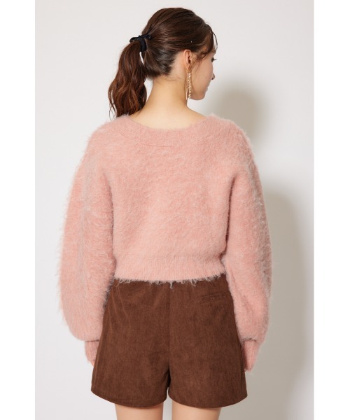 rienda（リエンダ）の「W faceシャギーニットカーディガン 秋服 冬服（カーディガン/ボレロ・レディース・ブルー/ピンク/ライトグレー・FREE）」の6枚目の写真