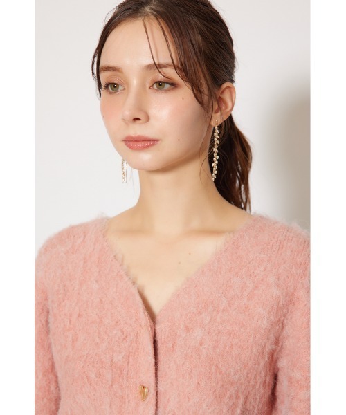 rienda（リエンダ）の「W faceシャギーニットカーディガン 秋服 冬服（カーディガン/ボレロ・レディース・ブルー/ピンク/ライトグレー・FREE）」の7枚目の写真