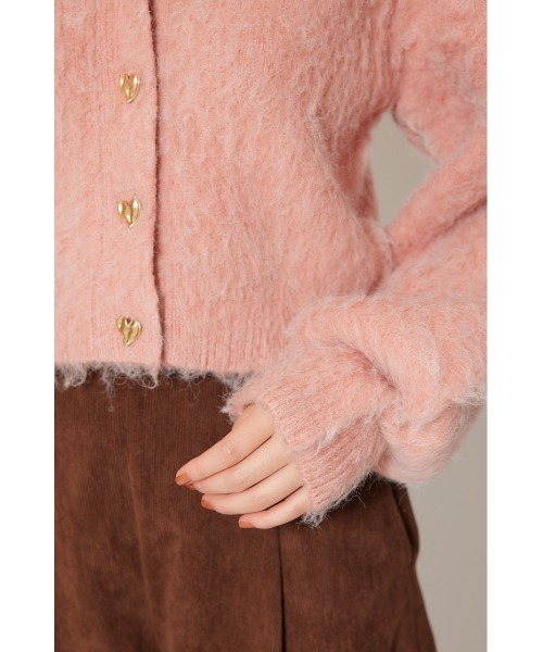 rienda（リエンダ）の「W faceシャギーニットカーディガン 秋服 冬服（カーディガン/ボレロ・レディース・ブルー/ピンク/ライトグレー・FREE）」の8枚目の写真