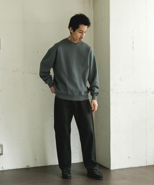 urkool スウェット セール】『UR TECH』ピグメントダイ裏起毛スウェット（スウェット