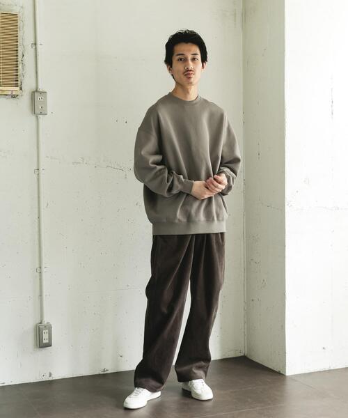 セール】『UR TECH』ピグメントダイ裏起毛スウェット（スウェット