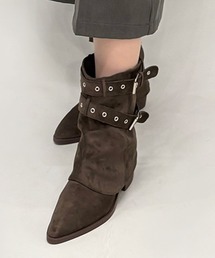 FOLLOWIN（フォロウィン）の「３color /ダブルバックルルーズスエードブーツ（ブーツ）」