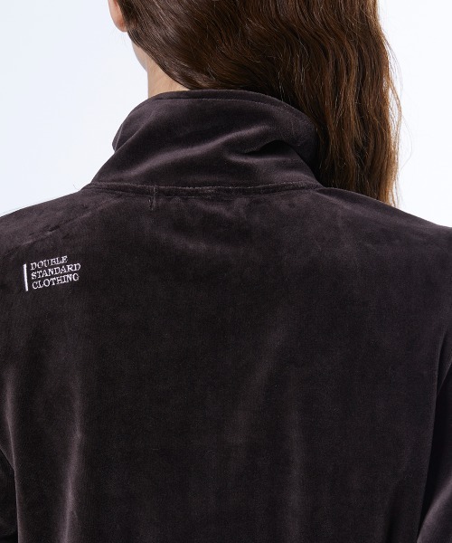 DOUBLE STANDARD CLOTHING(ダブルスタンダードクロージング)の「パシフィックヘビーベロアトラックジャケット(ブルゾン・レディース・サックスブルー/ベージュ×ブラック・38/36)」の9枚目の写真