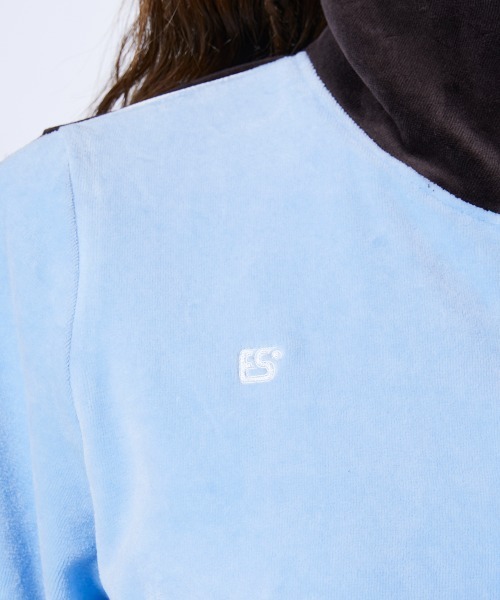 DOUBLE STANDARD CLOTHING(ダブルスタンダードクロージング)の「パシフィックヘビーベロアトラックジャケット(ブルゾン・レディース・サックスブルー/ベージュ×ブラック・38/36)」の12枚目の写真