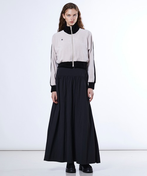 DOUBLE STANDARD CLOTHING(ダブルスタンダードクロージング)の「パシフィックヘビーベロアトラックジャケット(ブルゾン・レディース・サックスブルー/ベージュ×ブラック・38/36)」の15枚目の写真