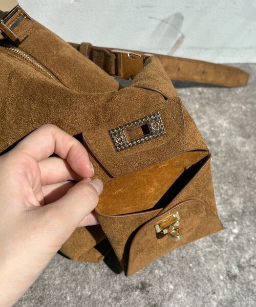 DouDou（ドゥドゥ）の「2WAYショルダーバッグ（ショルダーバッグ・レディース・キャメル/カーキ・FREE）」の16枚目の写真