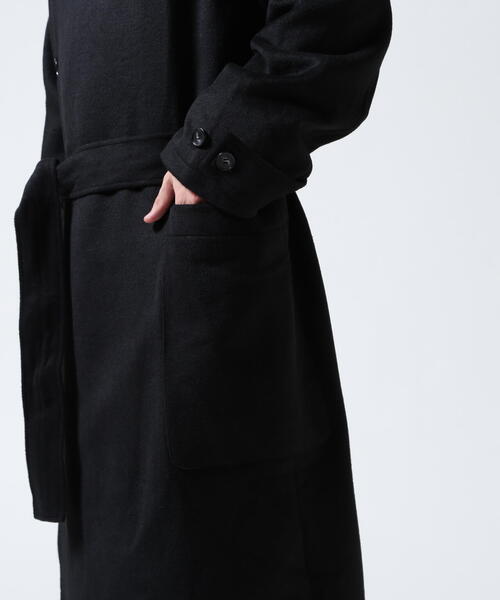 GEN_DAI（ゲンダイ）の「GEN_DAI/ゲンダイ/WOOL WRAP COAT（トレンチコート・メンズ・ブラック・0/1）」の3枚目の写真