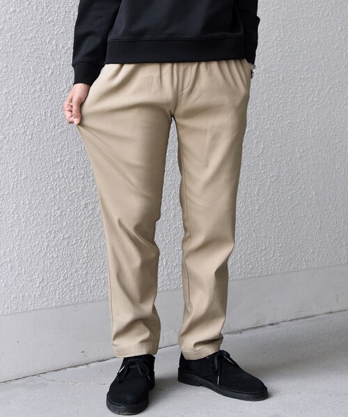 SHIPS any（シップス エニィ）の「SHIPS any: スーパー ストレッチ 裏起毛 ウォーム スリム テーパード イージー パンツ◇（その他パンツ・メンズ・ブラック/ベージュ/ネイビー/オリーブ・MEDIUM/LARGE/X-LARGE）」の2枚目の写真