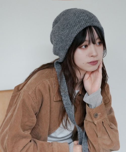 polcadot(ポルカドット)の「3wayニットボンネット【WEB限定】(ニットキャップ/ビーニー・レディース・ベージュ/グレー/ブラック・FREE)」の1枚目の写真