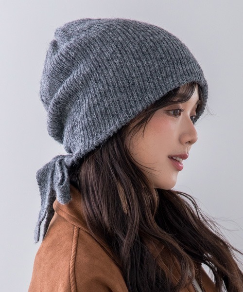 polcadot(ポルカドット)の「3wayニットボンネット【WEB限定】(ニットキャップ/ビーニー・レディース・ベージュ/グレー/ブラック・FREE)」の5枚目の写真