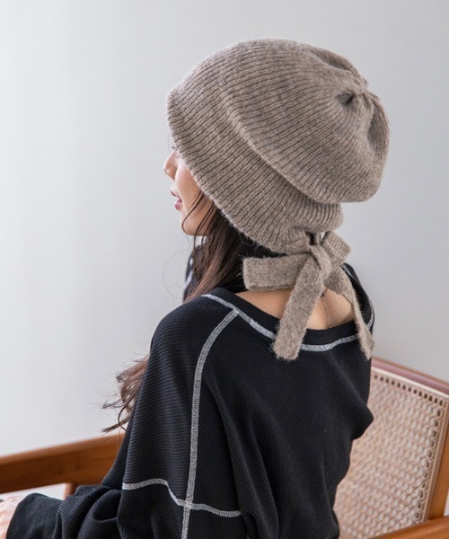 polcadot(ポルカドット)の「3wayニットボンネット【WEB限定】(ニットキャップ/ビーニー・レディース・ベージュ/グレー/ブラック・FREE)」の20枚目の写真