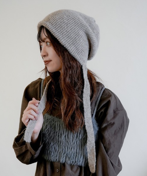 polcadot(ポルカドット)の「3wayニットボンネット【WEB限定】(ニットキャップ/ビーニー・レディース・ベージュ/グレー/ブラック・FREE)」の21枚目の写真