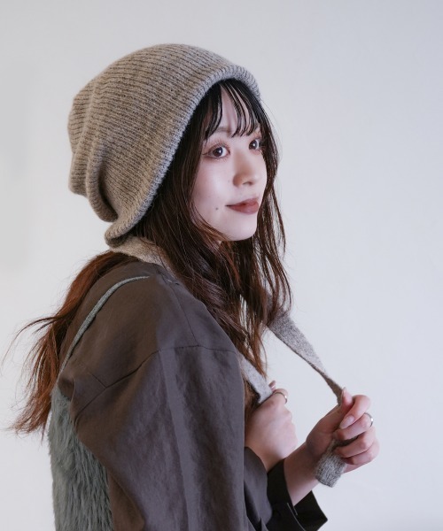 polcadot(ポルカドット)の「3wayニットボンネット【WEB限定】(ニットキャップ/ビーニー・レディース・ベージュ/グレー/ブラック・FREE)」の22枚目の写真