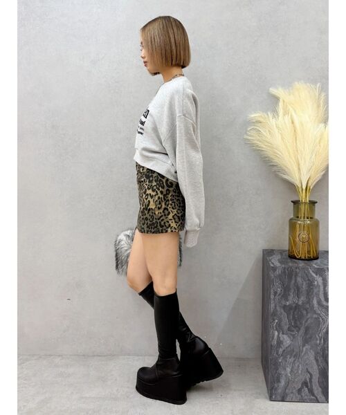 EVRIS（エヴリス）の「【裏起毛】グラフィックショートスウェット（スウェット・レディース・グリーン/グレー/ブラック・FREE）」の11枚目の写真