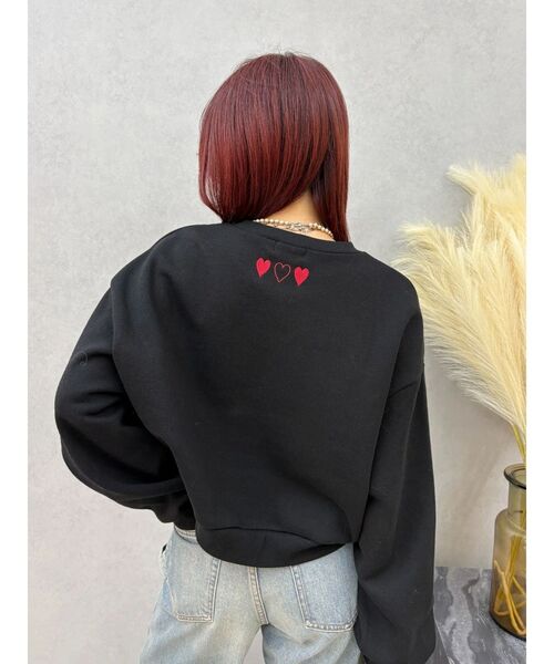 EVRIS（エヴリス）の「【裏起毛】グラフィックショートスウェット（スウェット・レディース・グリーン/グレー/ブラック・FREE）」の15枚目の写真