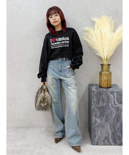 EVRIS（エヴリス）の「【裏起毛】グラフィックショートスウェット（スウェット・レディース・グリーン/グレー/ブラック・FREE）」の18枚目の写真