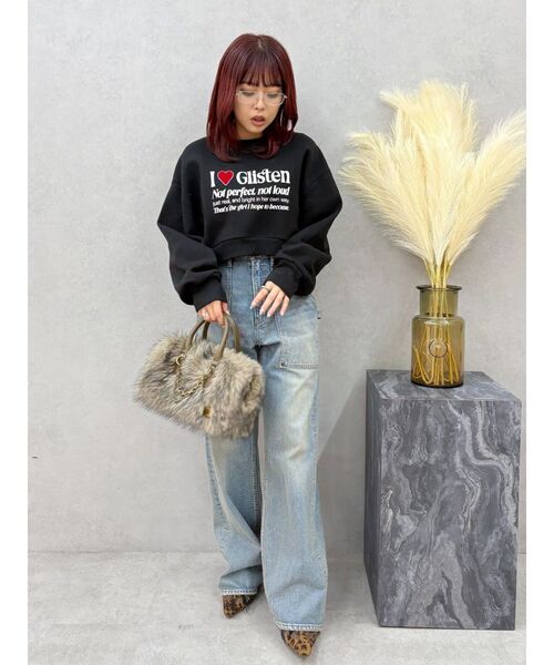 EVRIS（エヴリス）の「【裏起毛】グラフィックショートスウェット（スウェット・レディース・グリーン/グレー/ブラック・FREE）」の19枚目の写真