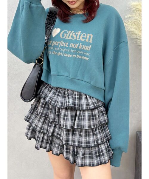 EVRIS（エヴリス）の「【裏起毛】グラフィックショートスウェット（スウェット・レディース・グリーン/グレー/ブラック・FREE）」の22枚目の写真