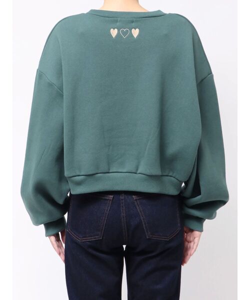 EVRIS（エヴリス）の「【裏起毛】グラフィックショートスウェット（スウェット・レディース・グリーン/グレー/ブラック・FREE）」の20枚目の写真