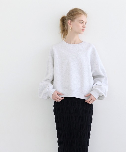 セール】ヘビーウェイト裏起毛ビンテージ加工無地スウェット