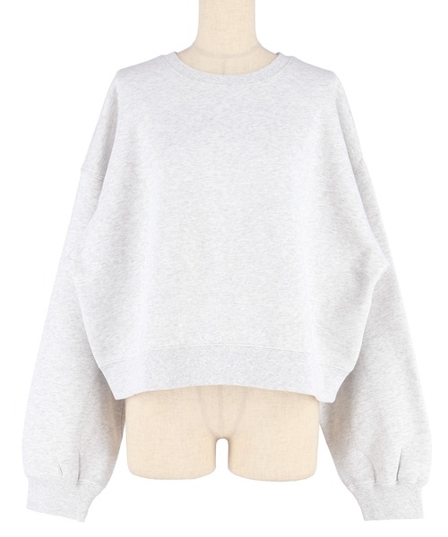 coca（coca）（コカ）の「ヘビーウェイト裏起毛ビンテージ加工無地スウェット（スウェット・レディース・ブラック/ライトベージュ/ライトピンク/ライトグレー・L/M/S/XL）」の17枚目の写真