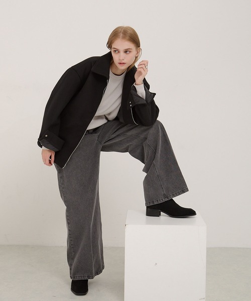 EMMA CLOTHES（エマクローズ）の「テックメルトンジップアップCPOジャケット（その他アウター・メンズ・ダークブラウン/ブラック/チャコール/ダークネイビー・S/L/M）」の6枚目の写真