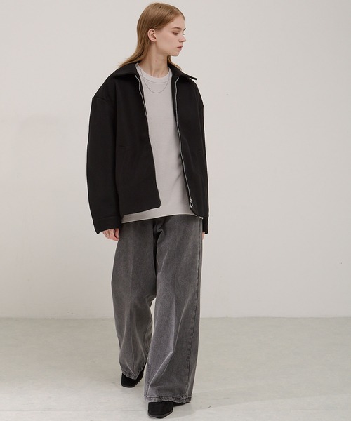 EMMA CLOTHES（エマクローズ）の「テックメルトンジップアップCPOジャケット（その他アウター・メンズ・ダークブラウン/ブラック/チャコール/ダークネイビー・S/L/M）」の9枚目の写真