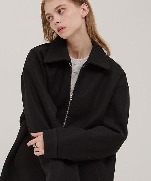 EMMA CLOTHES（エマクローズ）の「テックメルトンジップアップCPOジャケット（その他アウター・メンズ・ダークブラウン/ブラック/チャコール/ダークネイビー・S/L/M）」の11枚目の写真