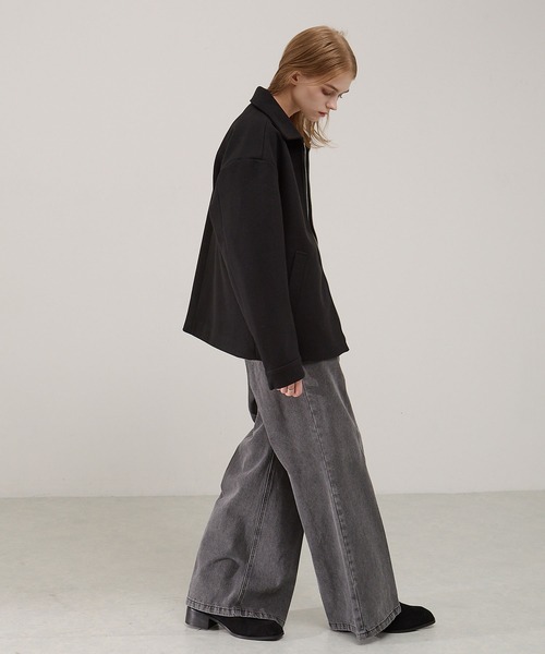 EMMA CLOTHES（エマクローズ）の「テックメルトンジップアップCPOジャケット（その他アウター・メンズ・ダークブラウン/ブラック/チャコール/ダークネイビー・S/L/M）」の14枚目の写真