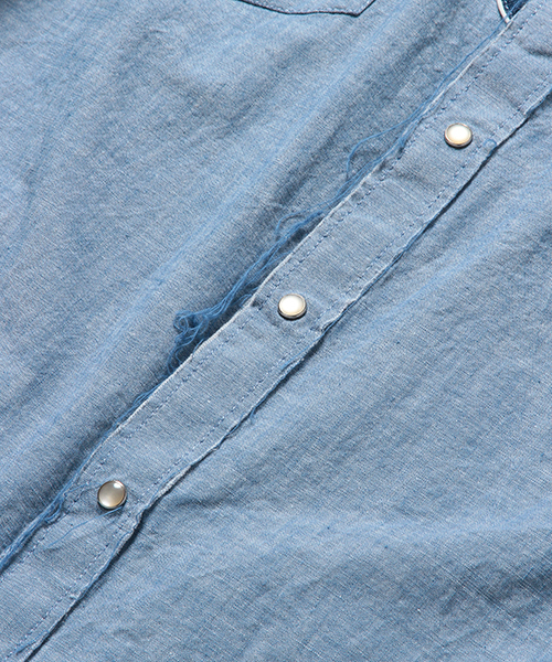 BEAMS(ビームス)の「◇VAPORIZE / シャンブレー ウエスタンシャツ(シャツ/ブラウス・メンズ・ブラック/ライトブルー・MEDIUM/SMALL/LARGE)」の8枚目の写真