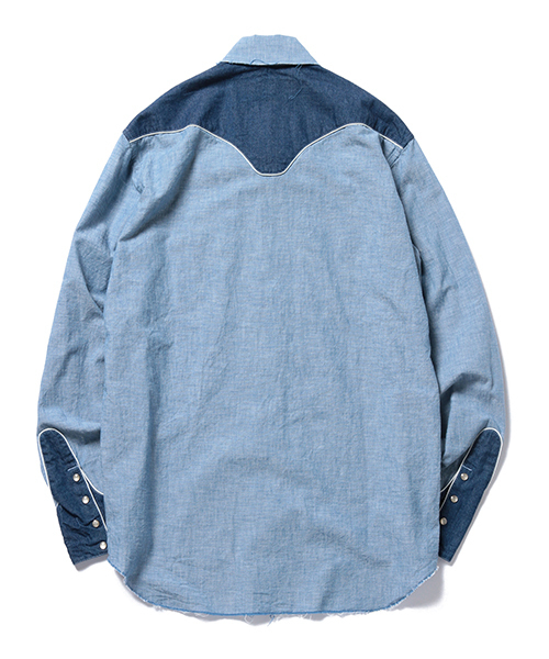 BEAMS(ビームス)の「◇VAPORIZE / シャンブレー ウエスタンシャツ(シャツ/ブラウス・メンズ・ブラック/ライトブルー・MEDIUM/SMALL/LARGE)」の9枚目の写真