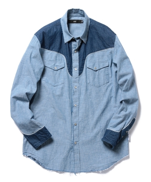 BEAMS(ビームス)の「◇VAPORIZE / シャンブレー ウエスタンシャツ(シャツ/ブラウス・メンズ・ブラック/ライトブルー・MEDIUM/SMALL/LARGE)」の17枚目の写真