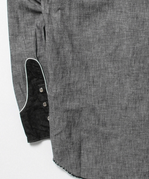 BEAMS(ビームス)の「◇VAPORIZE / シャンブレー ウエスタンシャツ(シャツ/ブラウス・メンズ・ブラック/ライトブルー・MEDIUM/SMALL/LARGE)」の4枚目の写真