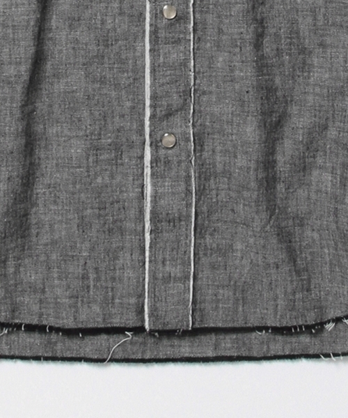 BEAMS(ビームス)の「◇VAPORIZE / シャンブレー ウエスタンシャツ(シャツ/ブラウス・メンズ・ブラック/ライトブルー・MEDIUM/SMALL/LARGE)」の5枚目の写真