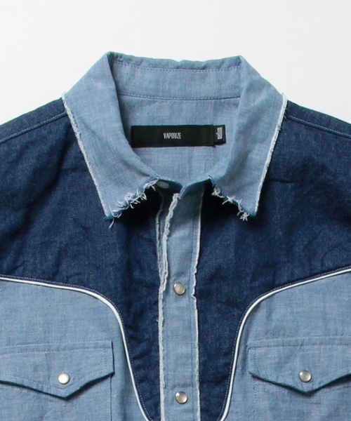 BEAMS(ビームス)の「◇VAPORIZE / シャンブレー ウエスタンシャツ(シャツ/ブラウス・メンズ・ブラック/ライトブルー・MEDIUM/SMALL/LARGE)」の14枚目の写真