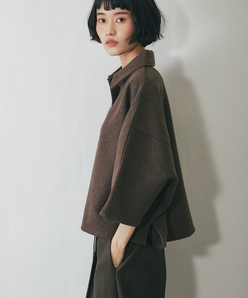 セール】シルバーボタンポンチョ風シャツ（Tシャツ/カットソー